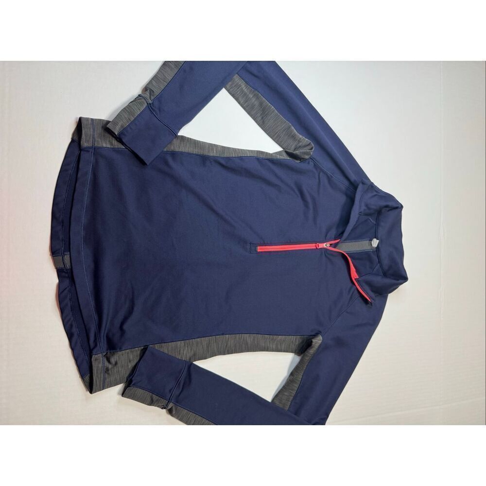 Under Armour Fitted Navy Quarter Zip Athletic Jacket Size Small